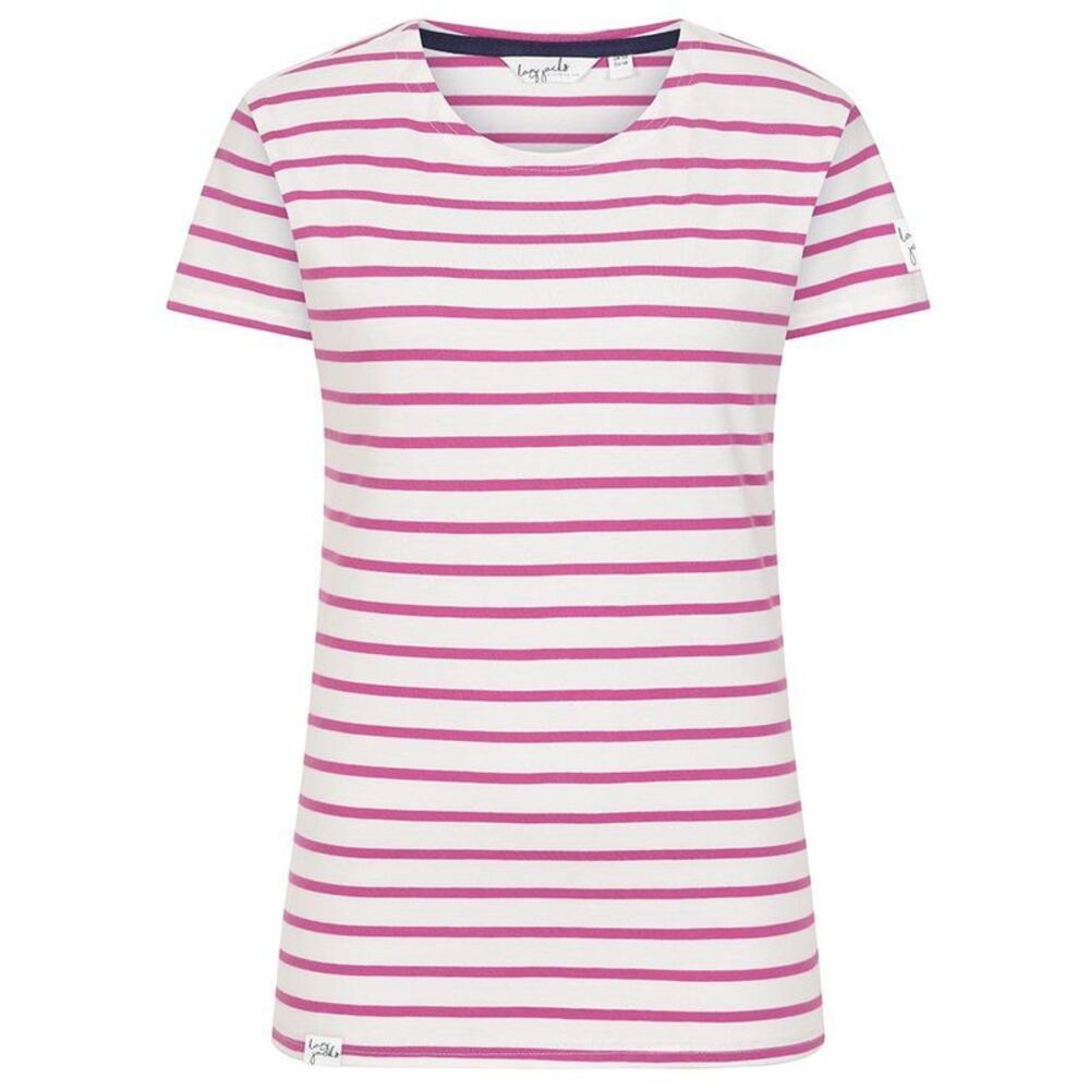 Lazy Jacks Womens/Ladies Breton Top / Raspberry